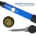 thumbnail image 2 of Kit Soldador Eléctrico 60W Con Temperatura Ajustable 41 Bits De Soldadura Juego De Herramientas De Pirograbado Para Carpintería Grabado Tallado Quemado 79Pcs sonducket TO005648-03, 2 of 6