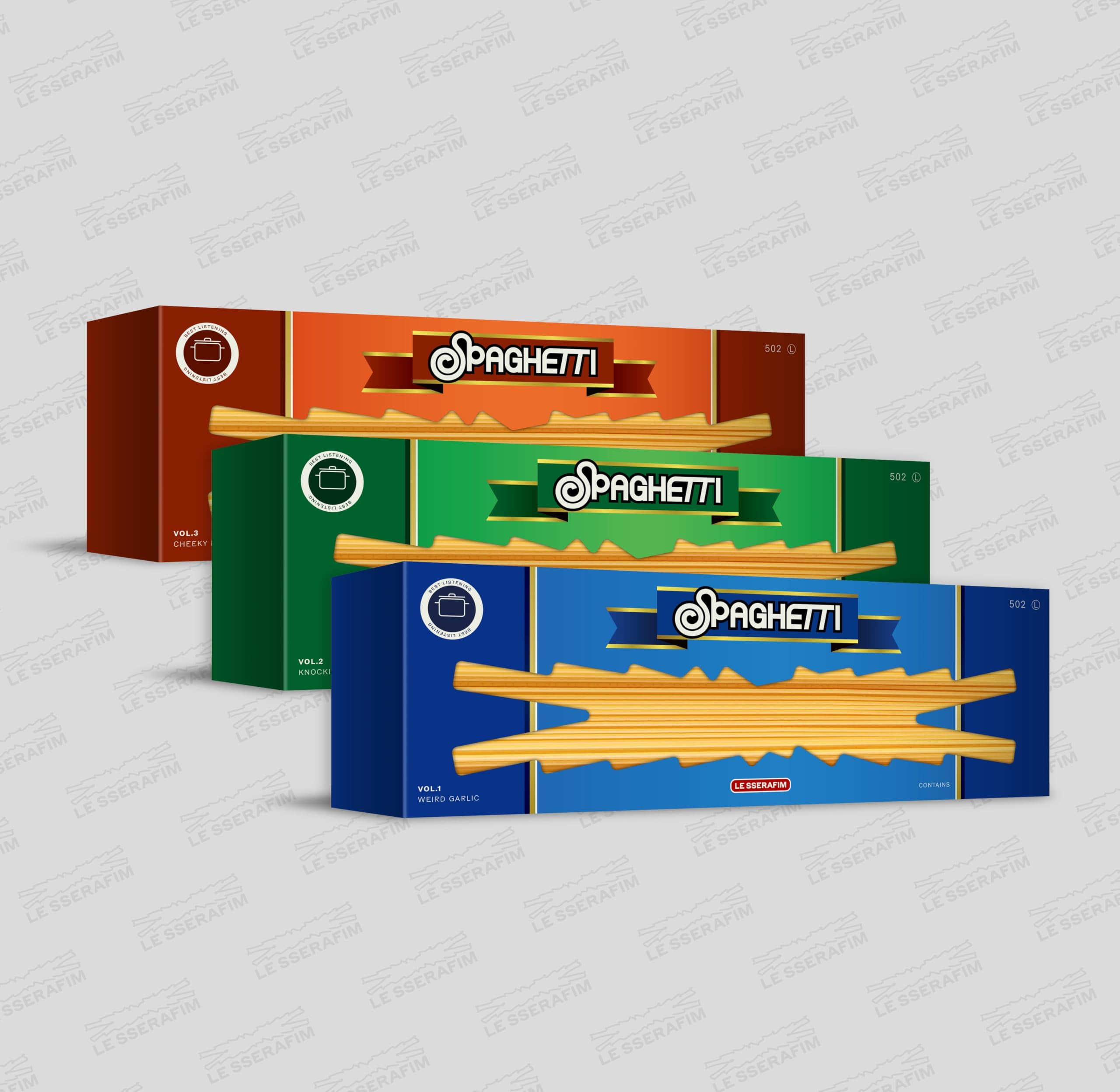 LE SSERAFIM - [SPAGHETTI] 1st Single Album COMPACT 6 Version SET