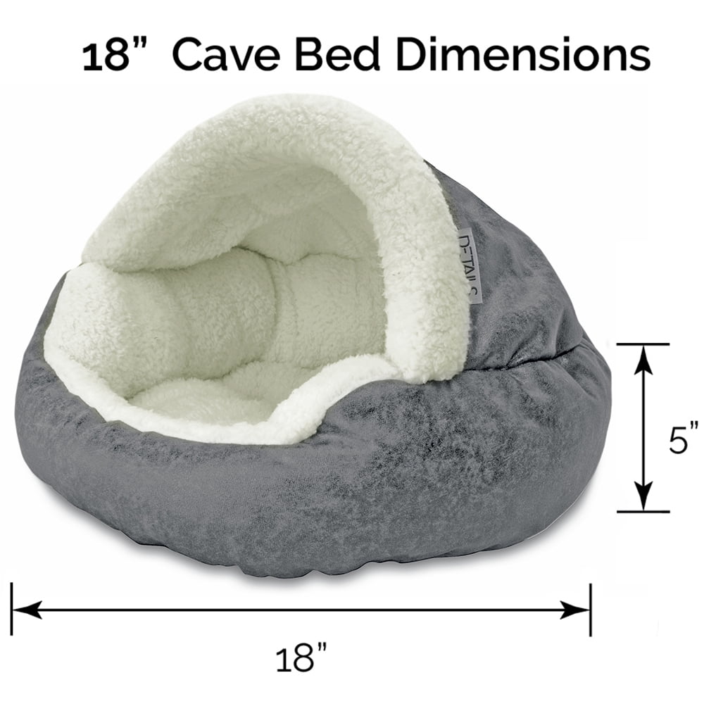 lus Ongeautoriseerd Mijnwerker Precious Tails Vegan Leather Deep Dish Cave Cat Dog Pet Bed - Small -  Walmart.com