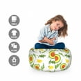thumbnail image 2 of Fruits Storage Toy Bag Chair, Sliced Avocado and Lemon with Leaves Harvest Season, Stuffed Animal Organizer Washable Bag, Large Size, Multicolor, by Ambesonne, 2 of 3