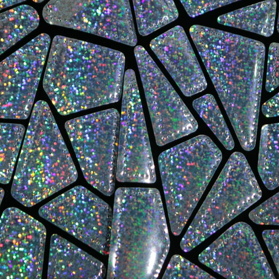 Iridescent Silver Vinyl Sequin fabric for fashion and upholstery