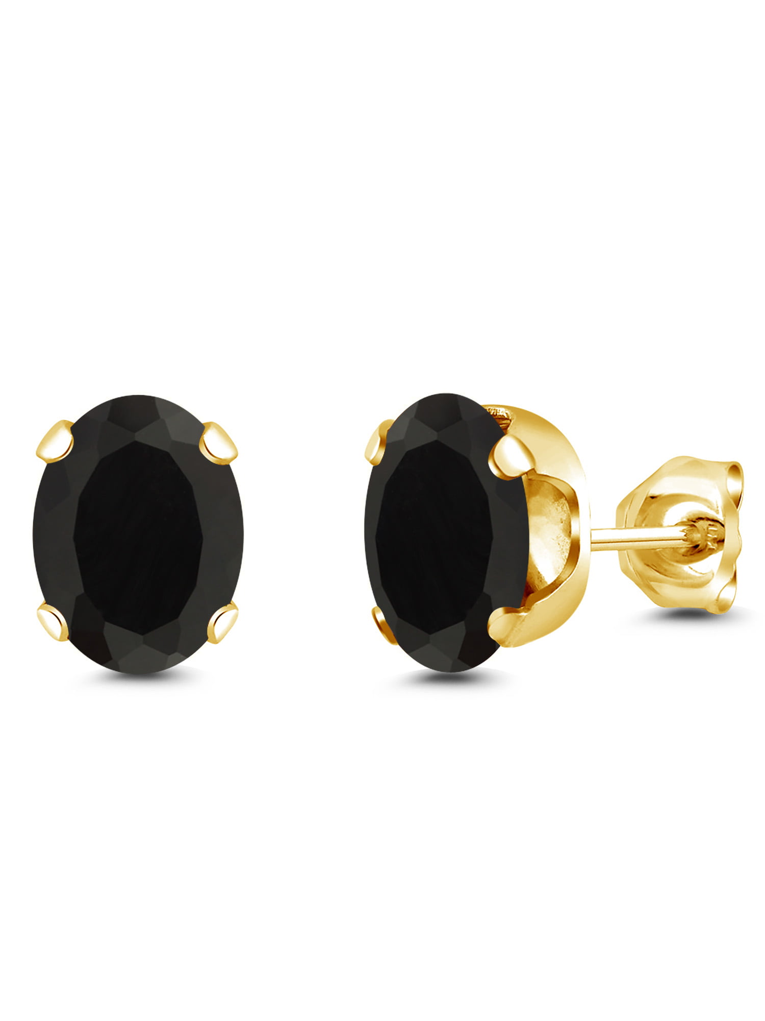 Details about   2ct Round Cut Designer Studs Natural Onyx Gem 18k Pink Gold Earrings Screw back