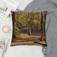 thumbnail image 2 of GOSMITH Throw Pillow Cover- Forest Deciduous Forest Trees Autumn Leaves, 2 of 5