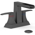thumbnail image 2 of Bathroom Sink Faucet, 4 inch 2 Handle Waterfall Bath Faucet with Pop Up Drain & Hose, 2 of 8