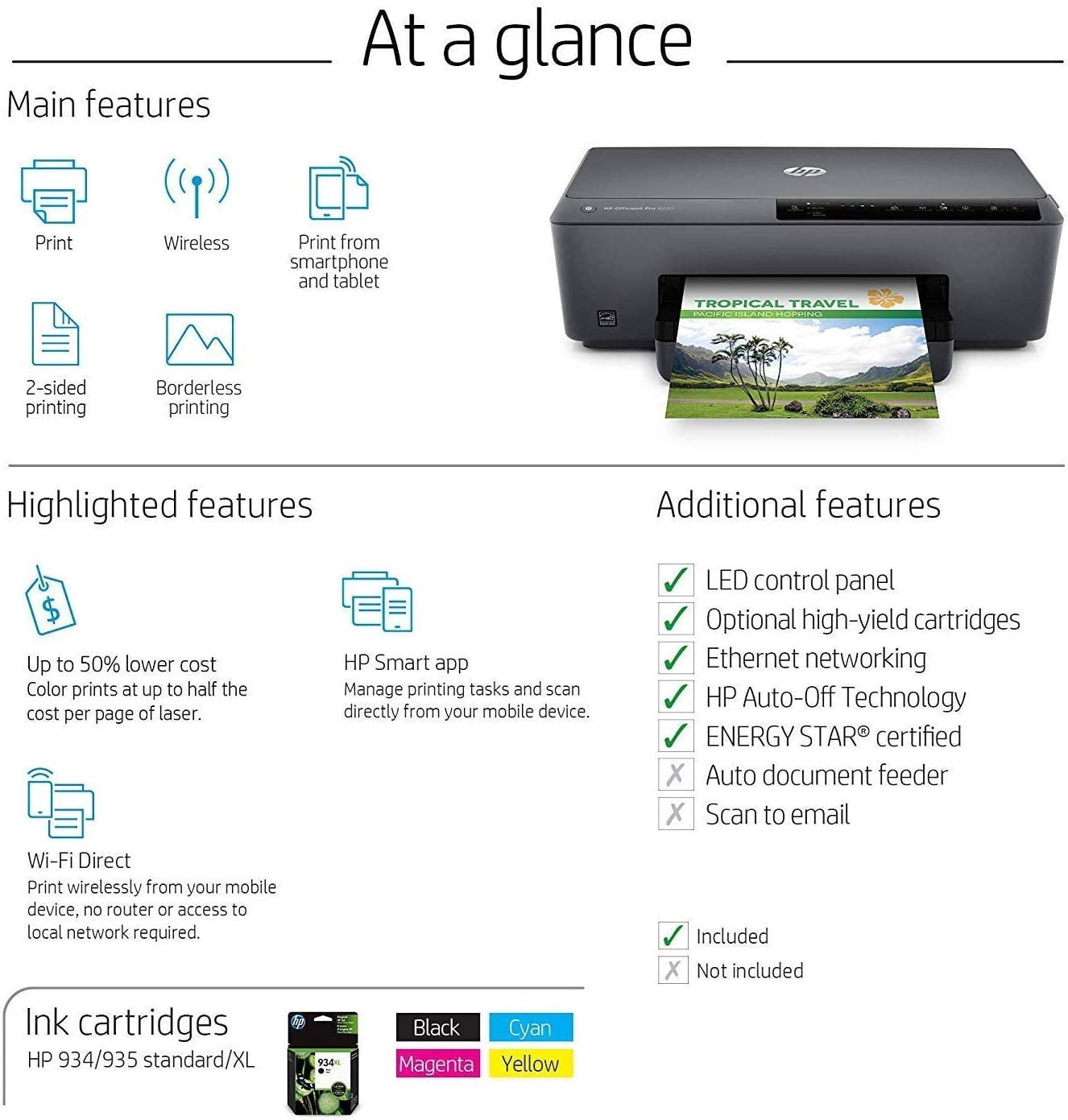 HP OfficeJet Pro 6230 Wireless Printer, basic Dash Replenishment Ready ( E3E03A) | Walmart Canada