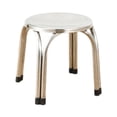 thumbnail image 1 of Taburete apilable redondo de acero inoxidable, antideslizante, portátil, resistente, para aulas, muebles para el hogar y sala de estar. 30 centímetros, 1 of 8
