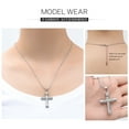 thumbnail image 4 of Rope Winding Cross Cremation Ashes Urn Pendant Necklace Memorial Keepsake Jewelry Lord’s Prayer Cross Ashes Necklaces, 4 of 5