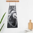 thumbnail image 5 of Fuzoiu Heart Illustration Print Waterproof Apron, Kitchen Apron for Women Men Chef, Apron for Christmas Dinner Party Cooking Baking Crafting House Cleaning Kitchen, 5 of 7