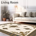 thumbnail image 2 of ODIKA 2'x3' Machine Washable Non-Slip Area Rug, Aristocratic Noble Aged Palatial Exquisite Treasure High Traffic Rug, Ivory, 657791, 2 of 7
