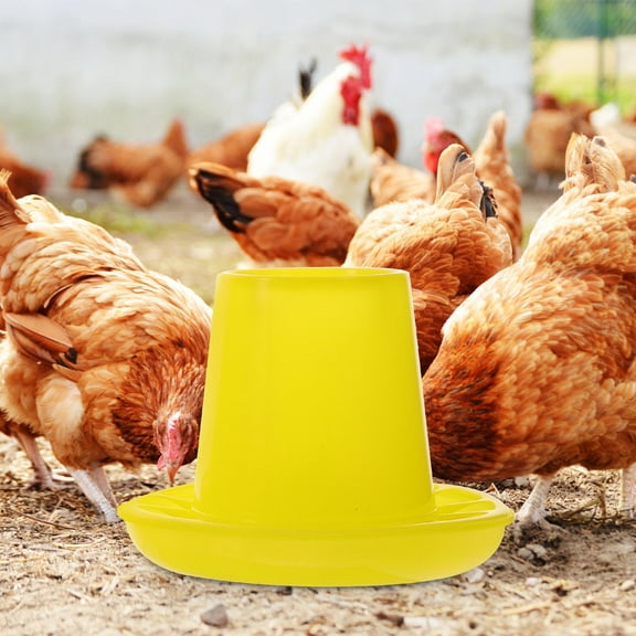 WHAMVOX 2Pcs Chicken Feeder Portable Chicken Feeding Trough Poultry Food Feeding Container
