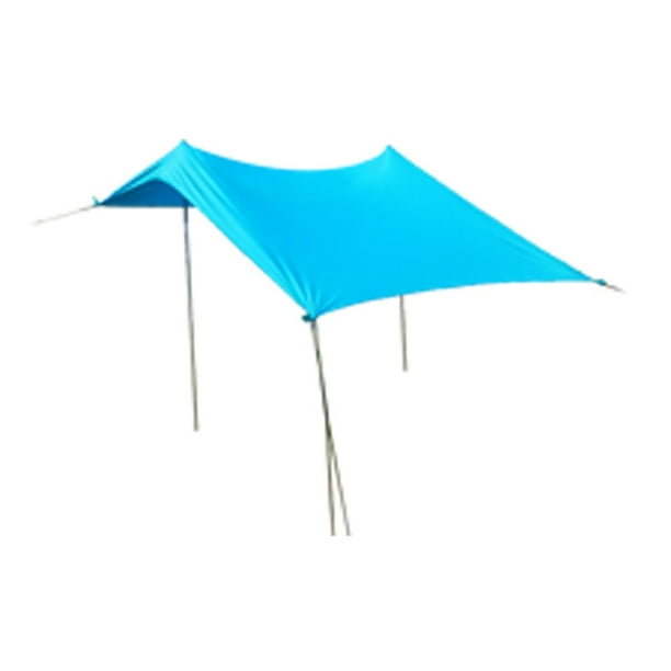 Beach Tent Sun Shade Canopy Sun Shelter with 2 Poles & 4 Sandbags