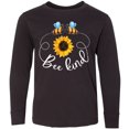 thumbnail image 3 of Inktastic Bee Kind Bees and Sunflower Long Sleeve Youth T-Shirt, 3 of 5