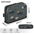 thumbnail image 3 of Standing Pencil Case with Base Large Capacity Stationery Pouch Pen Bag with Zipper for Women Men Brown-blue Butterfly Pattern, 3 of 7