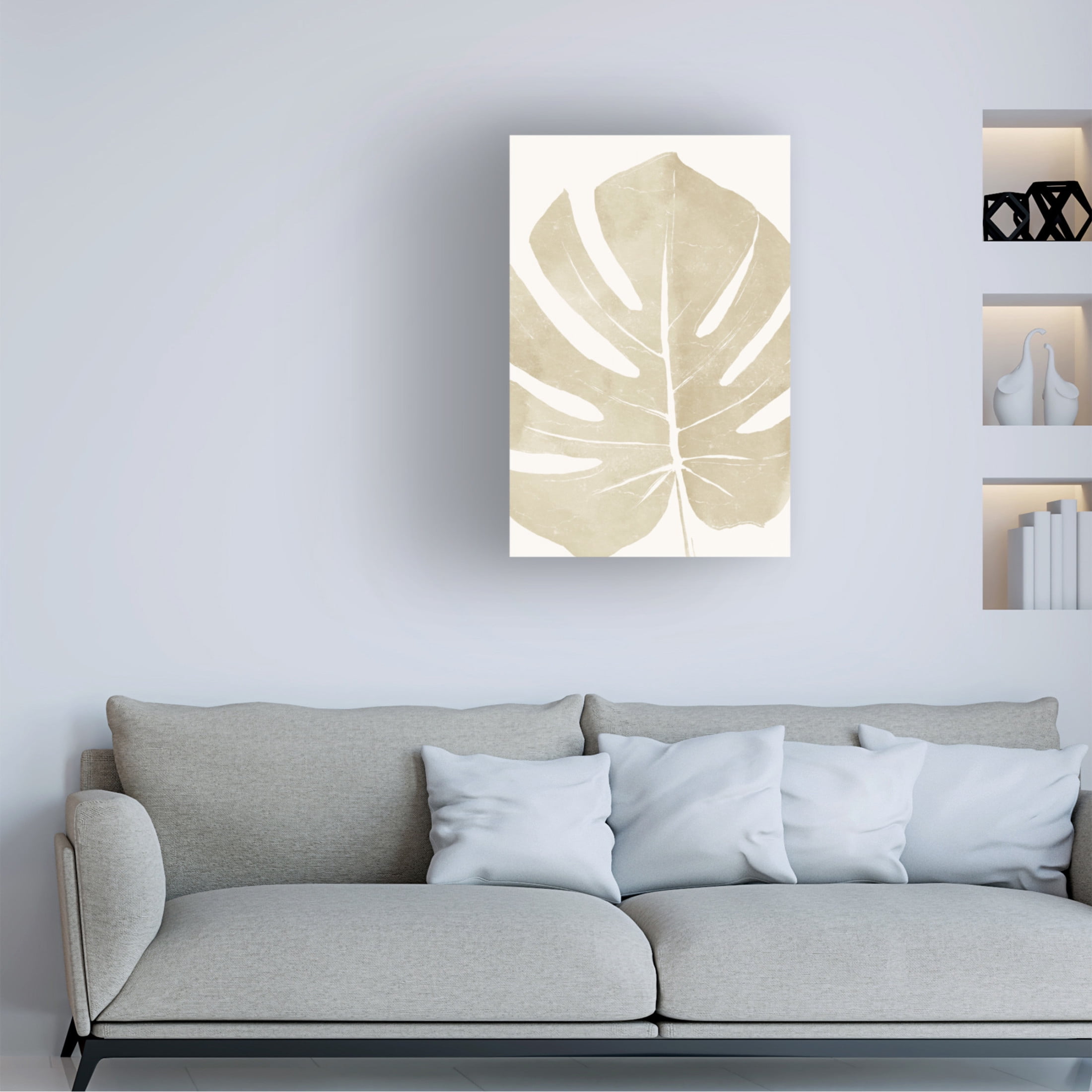 Canvas Wall Art - Yuyu Pont 'Neutral Tropico 1' Wall Art for Living Room, Bedroom, or Office Décor by Trademark Fine Art - 16 x 24 Inches