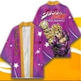 thumbnail image 4 of JOJO's Bizarre Adventure 3D Digital Printed Feather Kimono Two-Dimensional Cape Three-Quarter Sleeves, 4 of 6