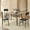 Gray, variant on Aiho 5 Piece Dining Table Set for 4, Kitchen Table Chairs Set of 4, Faux Marble Top, 4 Upholstered Chairs for Dining Room, Living Room, Apartment, Small Space - Retro