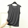 thumbnail image 2 of WRKEKC Racerback Tank Tops for Women Modal Solid Color V-Neck Sleeveless Layering Summer Tank Casual Slim Fit Top, 2 of 5
