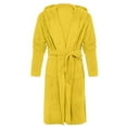 thumbnail image 3 of TXGREN Plus Size Tops for Women Women Hooded Bathrobe Lightweight Soft Long Sleepwear Hooded Bathrobe Long Warm Robe Summer Dresses for Women 2024 Plus Size Yellow+3Xl, 3 of 4