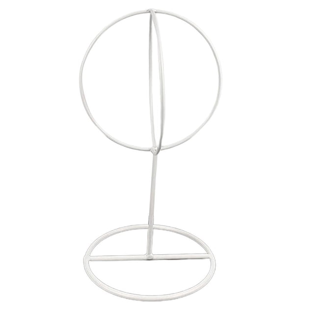 Bearachild Ball Hat Stand Hat Rack Wig Display Storage Metal Stand Holder Almacenamiento y organización del hogar Blanco 16 cm