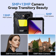 Unlocked Rugged Phone 16GB(4+12expansion)+256GB OUKITEL G5 6300mAh Battery 10W Fast Charging IP68 Waterproof Shockproof Cell Phone For Delivery Personnel Industrial Practitioners Outdoor Users