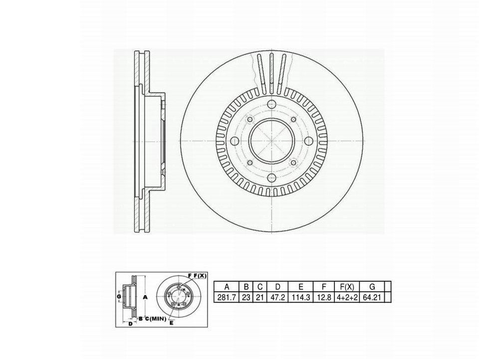 Winstop Brake Kits, Front WSK214, Honda Prelude 1996-1993