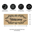 thumbnail image 2 of Evergreen Welcome scroll Sassafras Indoor Outdoor Switch Doormat 1'10"x10" Beige, 2 of 4