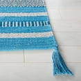 thumbnail image 3 of SAFAVIEH Montauk Ben Striped Cotton Runner Rug, Blue/Grey, 2'6" x 8', 3 of 8