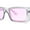 Slate - Pink, variant on Womens Mod Rectangle Chic Fashion Minimal Thick Plastic Sunglasses Neon Green - Light Black
