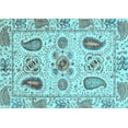 thumbnail image 1 of Ahgly Company Indoor Rectangle Abstract Light Blue Modern Area Rugs, 5' x 7', 1 of 4