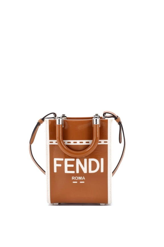 Pre-Owned Sunshine Shopper Tote Patent and Canvas Mini By Rebag