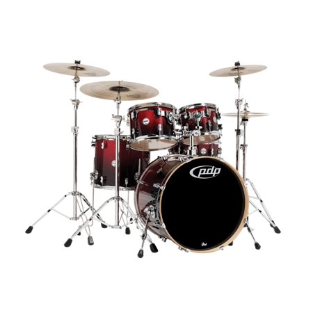 PDP by DW Concept Maple by DW 5-Piece Shell Pack Red To Black