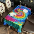 thumbnail image 2 of Colorful Rainbow Tie Dye Spiral Pattern Rectangle Tablecloth 60"x120",Waterproof Polyester Rectangle Table Cloth, Wipeable Spillproof Polyester Tablecloth for Dining, Camping, Indoor and Outdoor, 2 of 6