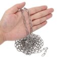 thumbnail image 3 of Cadena de eslabones de acero inoxidable Uxcell de 16.4FT x 2/7" x 0.06" Cadena de metal Cadena de utilidad de eslabones pequeños, 3 of 7