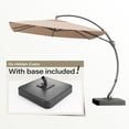 thumbnail image 2 of KAMEROUT 10x10FT Patio Umbrella with Base, Large Square Cantilever Heavy Duty Offset Hanging Umbrella with 360° Rotation for Market, Pool, Garden, Backyard, 2 of 8