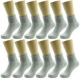 thumbnail image 4 of USBingoshop 12 Pairs Mens Black Gray White Physicians Approved Cotton Ankle Diabetic Socks, 4 of 5