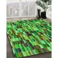 thumbnail image 2 of Ahgly Company Indoor Round Patterned Neon Green Area Rugs, 6' Round, 2 of 6
