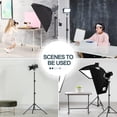 thumbnail image 2 of EMART 7 Ft Light Stand for Photography, 2 Pack Portable Photo Video Lighting Tripod with Carry Case for Speedlight, Flash, Softbox, Strobe, Camera, Selfie, Photographic Portrait, 2 of 7