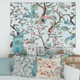 thumbnail image 2 of Designart ' Birds and Peonies With Chinoiserie X ' Traditional Canvas Wall Art Print, 2 of 3