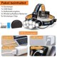 thumbnail image 5 of Linterna frontal LED recargable, ultra potente, 8 LED, 18&nbsp;000 lúmenes, impermeable y ligera, perfecta para acampar, pescar, explorar cuevas, correr y hacer senderismo., 5 of 5