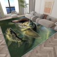 thumbnail image 3 of Living Room Area Rug 8x10 ft Green Fish Washable Non-Slip Area Rug, 3D Print Low-Pile Carpet for Bedroom, Kids Room, Nursery, Home Decor Rugs, 3 of 7