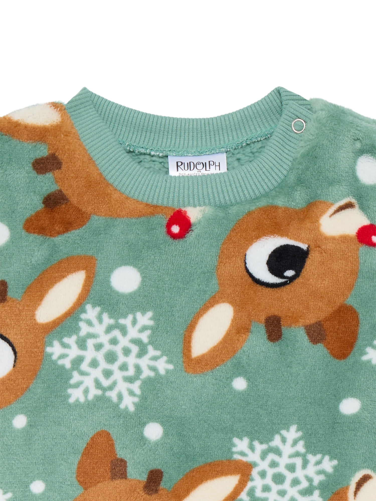 Rudolph the Red-Nosed Reindeer Toddler Boys or Girls Plush Printed Sweatshirt and Jogger Pants Set, 2-Piece, Sizes 12M-5T