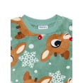 thumbnail image 5 of Rudolph the Red-Nosed Reindeer Toddler Boys or Girls Plush Printed Sweatshirt and Jogger Pants Set, 2-Piece, Sizes 12M-5T, 5 of 6