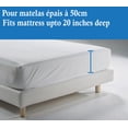thumbnail image 3 of Nola Home Palais Collection Drap-Housse Blanc 300 Fils Coton Peigné Grand Lit, 3 of 3
