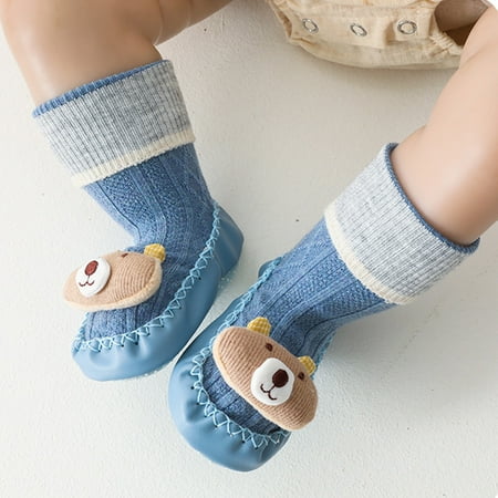 

TOWED22 Toddler Warm Shoes Boys Girls Baby Socks Shoes Toddler Shoes Floor Socks Shoes Bear Blue Outwear Blue