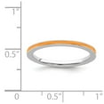 thumbnail image 5 of 925 Sterling Silver Stackable Expressions Orange Enameled 1.5mm Ring Size: 8; for Adults and Teens; for Women and Men, 5 of 5