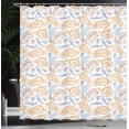 thumbnail image 3 of Ambesonne Paisley Shower Curtain, Ikat Style Vintage Eastern, 69"Wx70"L, Almond Cocoa, 3 of 4