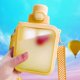 thumbnail image 3 of Cute Square Water Bottles with Straw and Adjustable Strap,Sports Bottle with Cartoon Sticker,Portable Travel Water Cup 700ml Yellow, 3 of 4