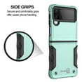 thumbnail image 3 of CoverON For Samsung Galaxy Z Flip 4 Case, Military Grade Heavy Duty Rugged Phone Cover Grip, Green, 3 of 9