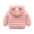 thumbnail image 3 of CECORC Baby/Toddler Winter Puffer Jacket Baby Winter Solid Hooded Coat Long Sleeve,18 Month,Pink, 3 of 6