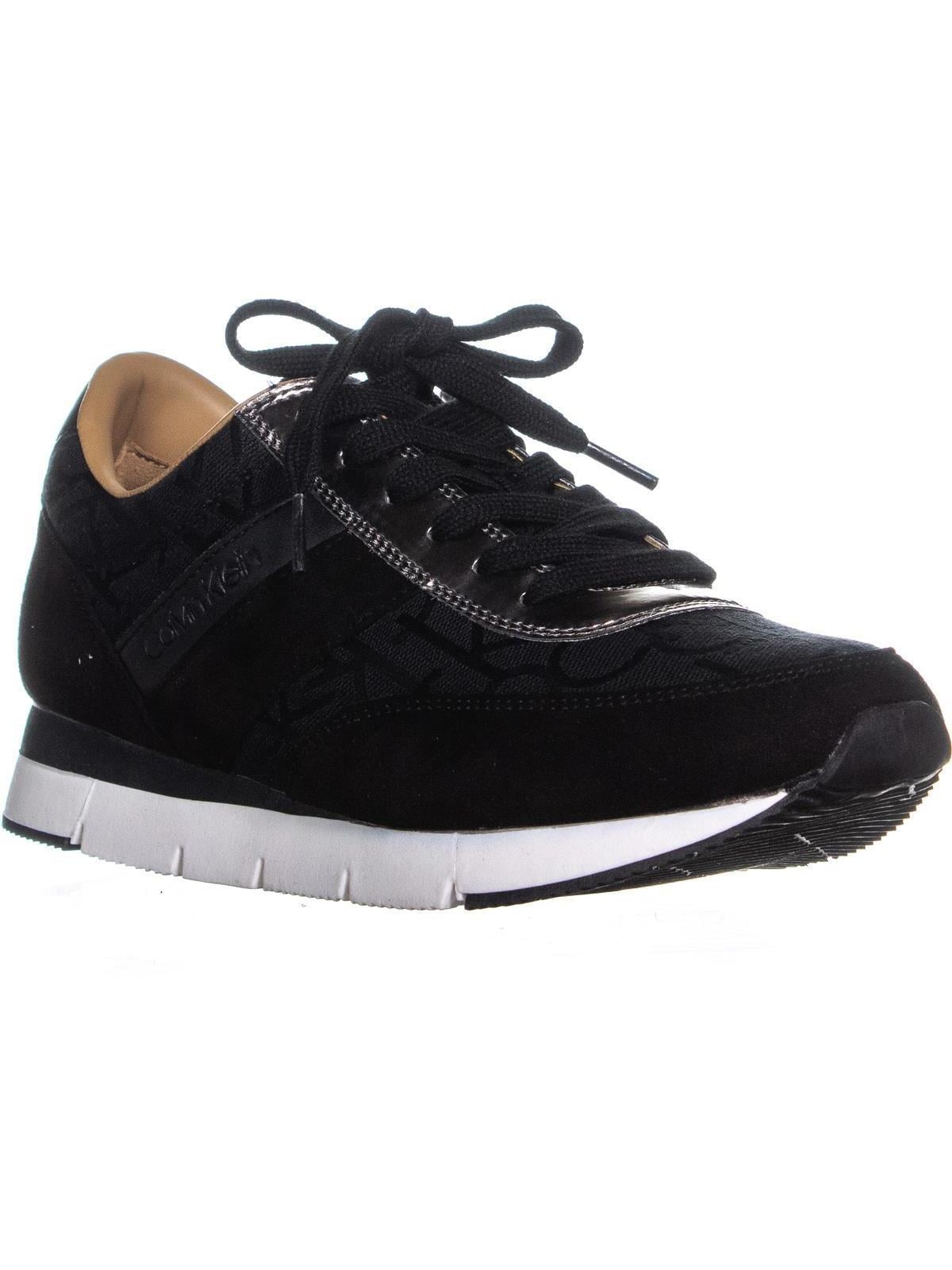 Calvin Klein - Womens Calvin Klein Tea Lace-Up Sneakers, Black/Black - Walmart.com - Walmart.com